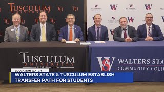 Tusculum University Walters State celebrates transfer pathway agreement [upl. by Okeim]