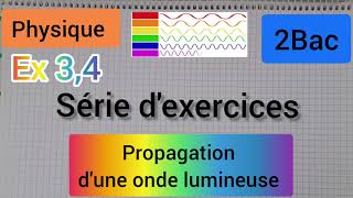 les ondes lumineuses série dexercices ex 34 2bac الموجات الضوئية الثانية بكالوريا [upl. by Nicolais641]