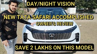 New Tata Safari 2023  Tata Safari Accomplished Owners Review  Tata Safari 2nd Top Model [upl. by Fulmer944]