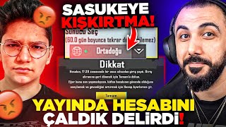 SASUKENİN YAYINDA HESABINI ÇALDIK ŞİFRESİNİ DEĞİŞTİRDİK ÇILDIRTAN KIŞKIRTMA  PUBG MOBILE [upl. by Asirral]