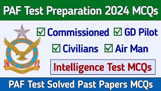 Paf test preparation 2024  PAF Intelligence test Past Papers  Paf Online test preparation 2024 [upl. by Nahs93]