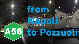 Driving from Napoli to Pozzuoli Italy in the night [upl. by Ahseem]