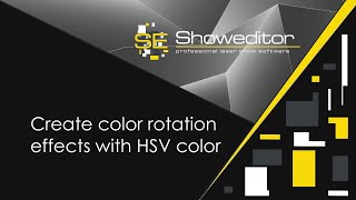 Create color rotation effects with HSV color in Showeditor laser software [upl. by Aeirdna]