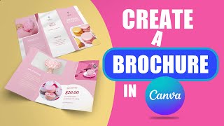 Create a Brochure in Canva  TriFold Brochure Design [upl. by Atikcir]