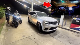 I Upgraded My Jeep SRT Interior 😍 Late Night Drive With Baby [upl. by Leiso473]