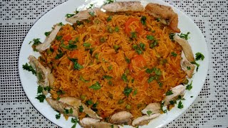 Recette de riz 🍚 au poulet 🐔 [upl. by Namlak]