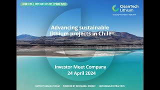 CLEANTECH LITHIUM PLC  Update on Steve’s Visit to Chile [upl. by Voccola]