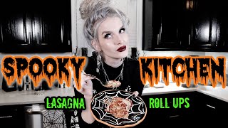 Spooky Kitchen Spinach Artichoke Lasagna RollUps [upl. by Zasuwa]