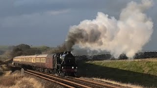 LMS Stanier Black 5 45212 Charges over Shap amp the S amp C 261024 [upl. by Fiorenze]