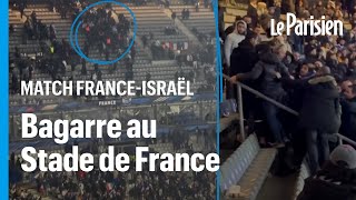 FranceIsraël  bagarre et mouvements de foule au Stade de France [upl. by Nemra]