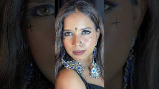 Navratri eye look tutorial 🪷🪕🦢 shorts makeup makeuptutorial makeuptricks eyemakeup trending [upl. by Ojeillib766]