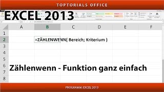 ZÄHLENWENN ganz einfach  Zellen zählen nach Kriterium Excel [upl. by Stevy464]