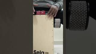 Cajon with Cabassa slide  Sela Cajon Schlagwerk Cabasa  Open Hi Hat Sound on Cajon [upl. by Delos182]