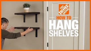 How to Hang Shelves  DIY Projects  The Home Depot [upl. by Oona28]