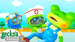 Gecko Gets Sick  Geckos Garage  Rob the Robot amp Friends  Funny Kids TV [upl. by Sikleb]