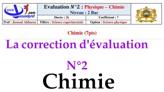 Correction dévaluation 2 Chimie exercice 1 [upl. by Ahsirtap]