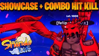 SHOWCASE E COMBO HIT KILL BANKAI INFERNO NO SHINDO LIFE [upl. by Norty519]