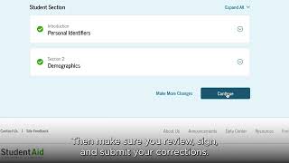 How to correct and submit the signature in the new FAFSA form – For students and their contributors [upl. by Elagibba889]