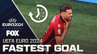 FASTEST goal of Euro Championship History ft Albanias Nedim Bajrami  UEFA Euro 2024 [upl. by Rednav]