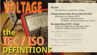 Voltage the IEC and ISO definitions [upl. by Georgianna229]