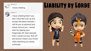 Liability by Lorde  nishinoya angst  haikyuu  READ DESC [upl. by Sire]