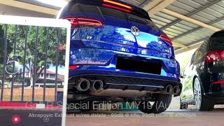 Golf R MK75 Special Edition Akrapovic Resonator Delete [upl. by Ralat]