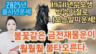 2025년 을사년 박수받는 1978년 무오생 말띠운세 말띠분들 박수를 쳐드릴께요 너무나도 좋은 금전운이 들어오는 대박의 기운  을사년이 행복해집니다그 기운을 받으세요 [upl. by Ajay]