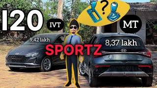 i20 sportz 2024 manual vs automatic ivt which is best option [upl. by Alaecim397]