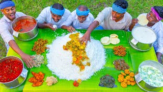 VEG THALI  15 Varieties of Veg Recipes  Huge South Indian Veg Thali Recipes Cooking In Village [upl. by Hgielah]