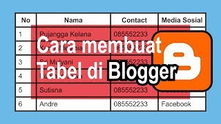 Cara Membuat Tabel Dalam Postingan Blog di Blogger [upl. by Kciredes]