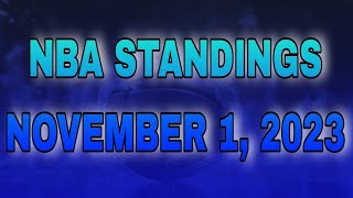 nba standings today November 1 2023  games results  games schedule November 2 2023 [upl. by Lorimer]