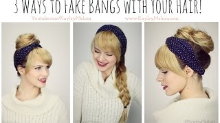 3 Ways to Fake Bangs with Your Hair [upl. by Nnylsia725]