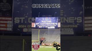 WIAA Division 4 State Football Championship  Scoreboard Shows Racine St Catherines as State Champ [upl. by Sowell]