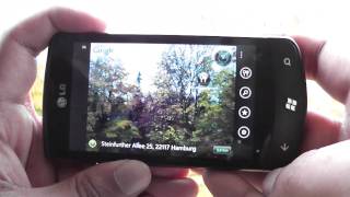 Augmented Reality „ScanSearchquot mit LG E900 Optimus 7 [upl. by Ailehs]