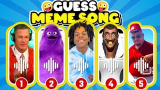 GUESS THE MEME SONG🔥  MOST FAMOUS MEMES  MrBeast iShowSpeed The Rock [upl. by Lrak868]