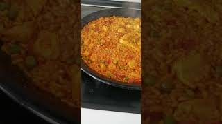 Spanish Paella shortvideo paella spanishfood rice cookedfood cookingchannel cooking foodie [upl. by Abas]