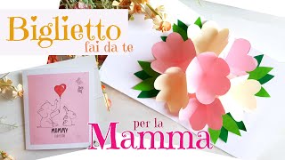 12  FESTA della MAMMA BIGLIETTO POP UP 3D fai da te BELLISSIMO  card making tutorial italiano [upl. by Hutchings]