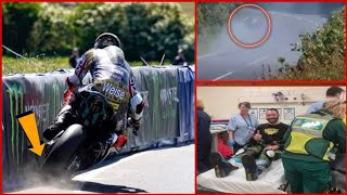 HEAVY CRASH 🔴 Peter Hickmans HIGHSPEED CRASH at Ginger Hall Isle of Man Senior TT 2024 [upl. by Kat]