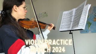 🎻 weekly violin practice  march 2024 [upl. by Einoj]