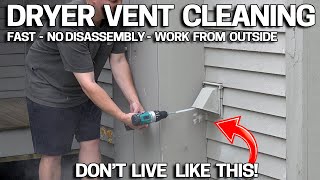 EASY WAY to CLEAN a Dryer Vent FAST [upl. by Trilby]