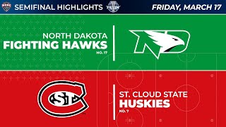 31723 North Dakota vs St Cloud State Highlights  Frozen Faceoff Semifinal [upl. by Alcus]