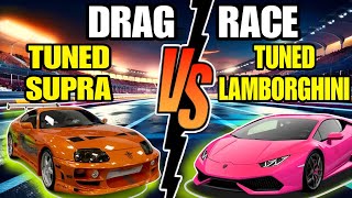 SUPRA VS LAMBORGHINI DRAG RACE  FORZA HORIZON 4 [upl. by Sanbo]