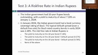 Session 5 Val Undergrads More on Riskfree Rates and First Steps on Equity Risk Premiums [upl. by Adonis]