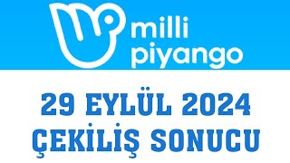 Milli Piyango Çekiliş Sonuçları 29 Eylül 2024 [upl. by Ereveneug]