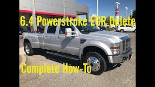 64 Powerstroke EGR Delete Complete StepByStep Install [upl. by Earle]