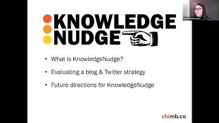 KnowledgeNudge Blogging and Social Media for Dissemination in Health Research [upl. by Oeflein]