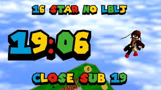 SM64 16 Star No LBLJ Speedrun 1906 [upl. by Nie483]