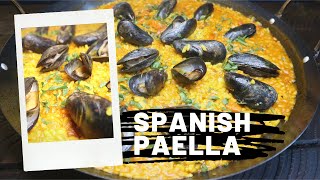 How to Make Spanish Seafood Paella  Paella De Mariscos [upl. by Gerstner89]