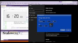 C WinForm UI  Make a Digital Clock [upl. by Eisak]