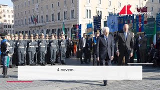 4 novembre Mattarella quotItalia Paese unito e portatore di pacequot [upl. by Shadow]